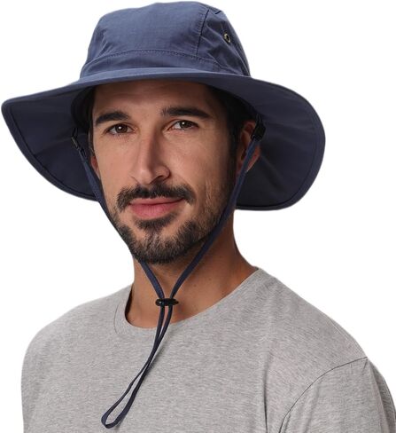 Home Prefer Summer UPF 50+ Men's Bucket Sun Hat Wide Brim Fishing Hat Safari Hat in Kuwait