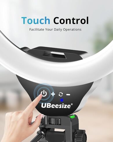 UBeesize 12 ؟؟ حلقة ضوء مع حامل ثلاثي، ضوء حلقة سيلفي مع 67 ؟؟ حامل ثلاثي، حلقة ضوء لتسجيل الفيديو؟ بث مباشر (يوتيوب، انستاجرام، تيك توك)، متوافق مع الهواتف والكاميرات ونحن in Kuwait