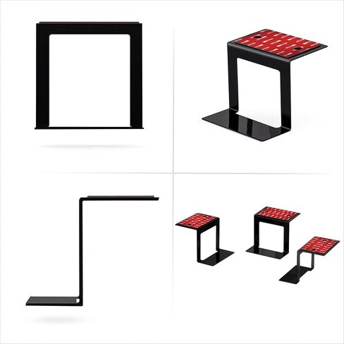 BRAINWAVZ 3" Under Desk Laptop & Device Holder Mount, Adhesive & Screw in, Devices Upto 3" - Small Computers Laptops MacBook Surface Keyboard Routers Modems Cable Box Network Switch & More (Black) in Kuwait