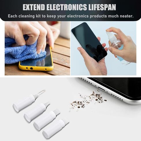Multi-Function Cleaning Repair Kit with Soft Brush for iPhone, Cleaner Kit for Phone Charging Port & Speaker, Charger Cables, Headphones, Watch, iPhone, iPad, Camera(White) in Saudi Arabia