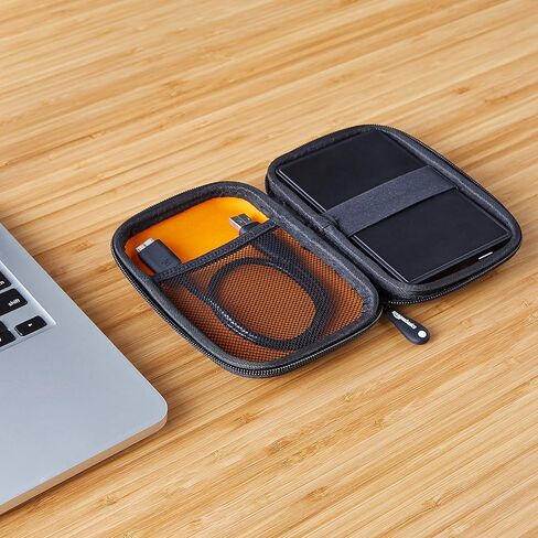 حقيبة حمل ذات غلاف صلب صغير من Amazon Basics لمحرك الأقراص الصلبة الخارجي My Passport Essential، عبوة واحدة in Kuwait