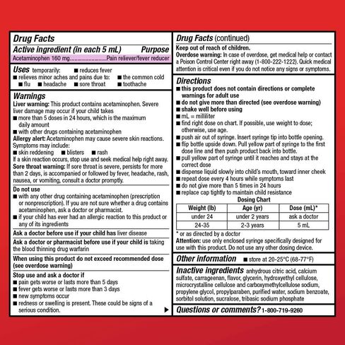 معلق عن طريق الفم لألم وحمى الأطفال من أمازون، أسيتامينوفين 160 مجم لكل 5 مل، مسكن سريع وفعال للألم ومخفض للحمى للأطفال، نكهة العنب، 2.0 أونصة سائلة in Kuwait