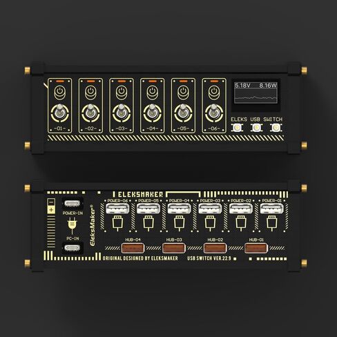 EleksMaker USB Switch NK Series,KVM Switch,Metal Punk Switch,Desktop Creative Gifts, Boyfriend Gifts | Blocky USB Hub NK5 in Saudi Arabia