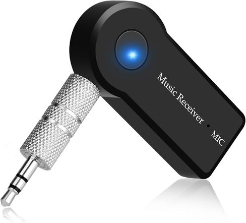 محول بلوتوث 5.0 3.5 ملم جاك Aux Dongle، جهاز استقبال إرسال لاسلكي محمول للتلفزيون/الكمبيوتر الشخصي/سماعات الرأس/السيارة/المسرح المنزلي، مستقبل موسيقى محول الصوت بلوتوث USB، زمن الوصول المنخفض، التوصيل والتشغيل in Kuwait