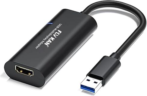 FLY KAN USB 3.0 to HDMI Adapter - 1080p (1920x1080) / Compact USB Type-A to HDMI Display Adapter Converter for External Graphics Video Card - Windows Only in Saudi Arabia