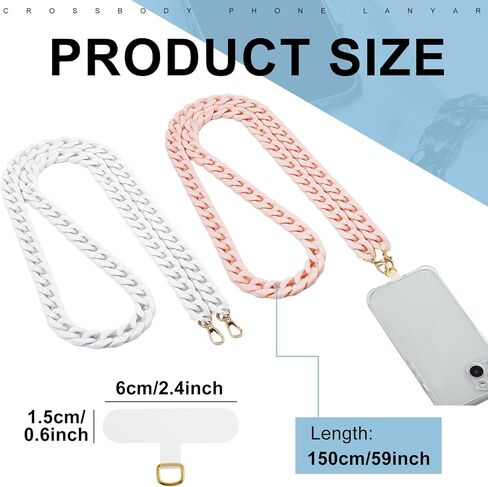مصارع 2 حزمة Crossbody الهاتف الحبل الأيدي الحرة الهاتف الخليوي الحبل قابل للتعديل سلسلة الهاتف حزام الهاتف Crossbody حزام سحر متوافق مع حالات الهواتف العالمية، 59 بوصة، ليوبارد وغير لامع الأسود in Saudi Arabia