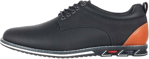 Mens Dress Shoes Casual Business Oxford Derby Orthopedic Leather Shoes Simple Lace-up Walk Loafers Flats Shoes for Men in Saudi Arabia