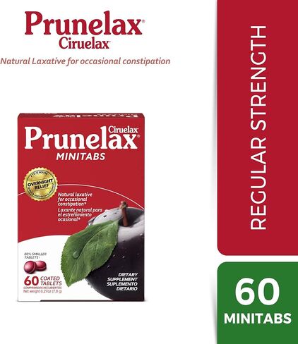 Prunelax Ciruelax Natural Laxative Regular Liquid, for Occasional Constipation, 4.05 fl oz, Red, (EX1391) in Saudi Arabia
