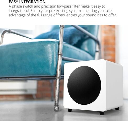 Kanto SUB8VMB Sealed Powered Subwoofer | 300W Peak Power | 8" Woofer | Matte Black in Saudi Arabia