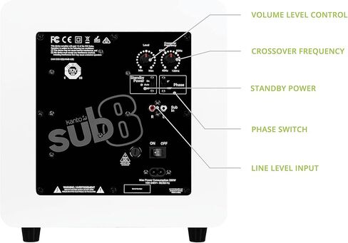 Kanto SUB8 8-inch Sealed Powered Subwoofer (Matte Black) in Saudi Arabia
