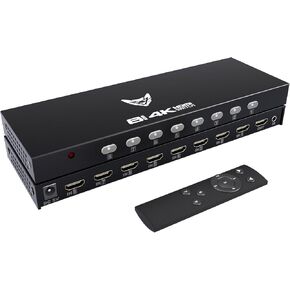 HDMI Switch 5 Ports with Remote, 4K@60Hz HDMI Switcher - 5 in 1 Out HDMI Selector Box Hub - Support HDMI 2.0, Auto Switching, HDCP2.2 Compatible with PS5/4/3 Xbox Nintendo, Roku TV, Fire Stick, PC