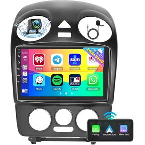 for 2004-2010 VW Volkswagen Beetle Radio, Roinvou 2+32G Android 13 Wireless CarPlay Car Stereo with Android Auto 9'' Touch Screen Bluetooth Car Radio Support Mirror Link GPS WiFi SWC DSP Backup Camera