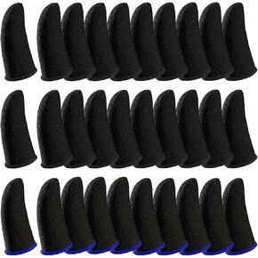 60 Pcs Gaming Finger Sleeves for Mobile Game, Anti-Sweat Breathable Seamless Thumb Finger Sleeve for League of Legend, PUBG, Rules of Survival, Knives Out, Fortnine