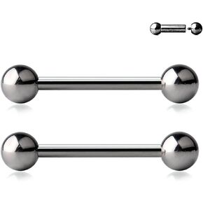 Ruifan 316L Stainless Steel Internally Threaded Tongue Nipple Shield Barbell Ring Bar Body Piercing Retainer 14G 16mm 12PCS - Mix Color