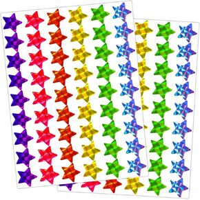 1080 Pcs Holographic Rainbow Star Stickers for Kids Reward,6 Sparkling Colors Small Star Stickers,Reward Chart Star Stickers for School,Home,Classroom Teacher Supplies,0.6" Diameter