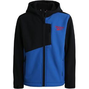 Reebok Boys' Jacket - Youth Lightweight Weather Resistant Softshell Coat - Kids' Outerwear Windbreaker Coat for Boys (8-20)
