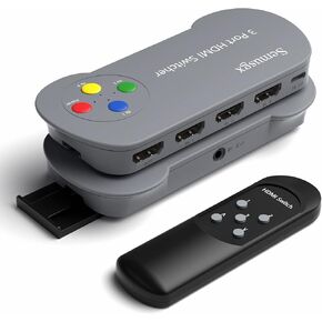 HDMI Switch 7 in 1 Out,Semusgx HDMI Switcher Box with IR Remote Control,HDMI2.0 Support 4K@60Hz HDR, HDCP, 3D, 1080P for Fire Stick Roku PS4/5 Xbox Gaming Consoles