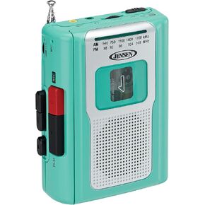 Jensen CR-100 Retro محمول AM/FM راديو كاسيت شخصي، تصميم مدمج وخفيف الوزن، مشغل كاسيت راديو AM/FM ومسجل ومكبر صوت مدمج (أحمر) (إصدار محدود) in Kuwait