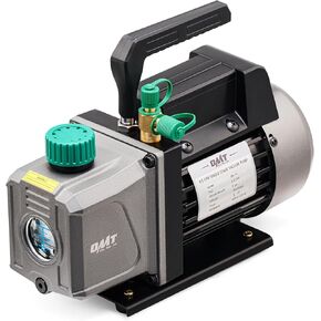 OMT 4.5cfm Vacuum Pump, 1 Stage HVAC Vacuum Pump for R12 R22 R134a R410a Systems, Small 1/3hp 38 Micron Vacuum Pump for Air Conditioner Servicing Resin Degassing and More, Oil Included