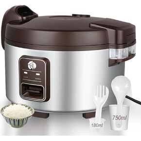 13L Commercial Large Capacity Rice Cooker for Resturant | 60 Cups rice cooked with One-Touch Operation | Auto keep warm for 12h