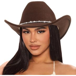 Classic Felt Wide Brim Western Cowboy & Cowgirl Hat with Buckle for Women and Men