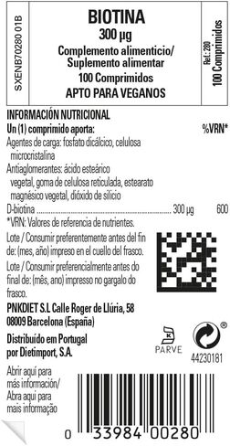 Solgar Biotin 300 mcg - 100 Tablets - Supports Healthy Skin, Nails & Hair - Non-GMO, Vegan, Gluten Free, Dairy Free, Kosher, Halal - 100 Servings in Saudi Arabia