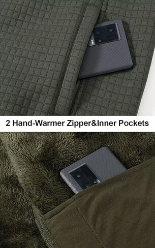 yuyangdpb Men's Zip Up Hoodie Heavyweight Fleece Sherpa Lined Sweatshirt Jackets Winter Warm Coats in Saudi Arabia