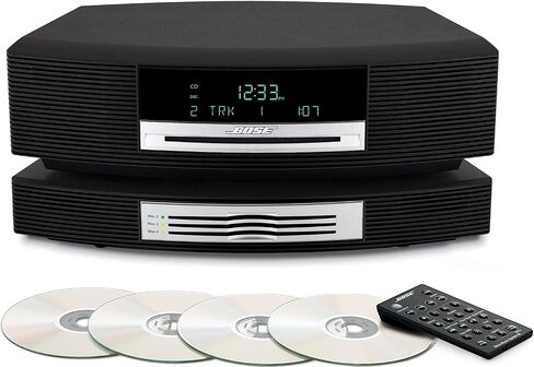 نظام الموسيقى Bose® Wave® مع مبدل الأقراص المضغوطة المتعددة - فضي تيتانيوم in Kuwait