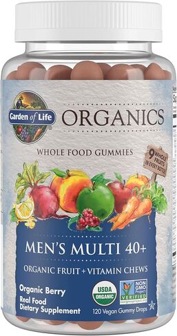 Garden of Life mykind Organics Men 40+ Gummy Vitamins, 40+Multi Berry, 120 Count in Saudi Arabia
