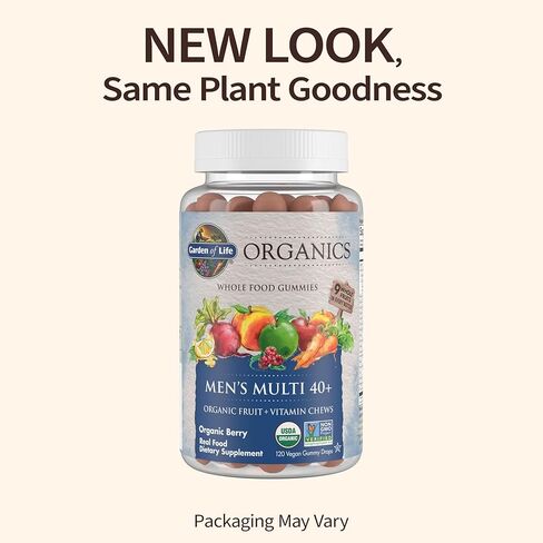 Garden of Life mykind Organics Men 40+ Gummy Vitamins, 40+Multi Berry, 120 Count in Saudi Arabia