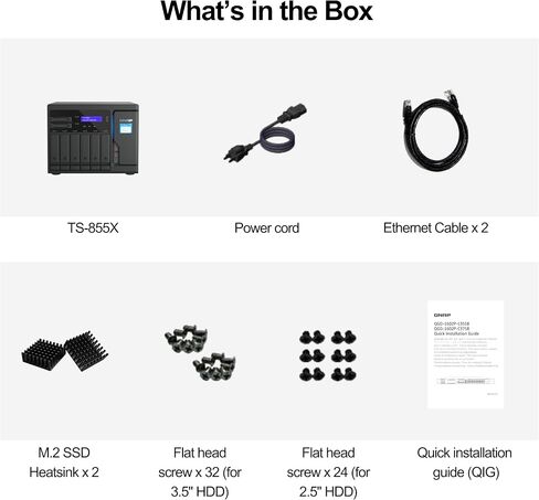 QNAP TS-h886-D1602-8G-US 8 Bay Enterprise NAS with Intel® Xeon® D Desktop QuTS Hero NAS with Four 2.5GbE Ports, Designed for Real-time SnapSync Data Backup and Virtual Machine Applications in Saudi Arabia