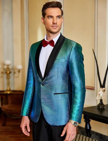 COOFANDY Men's Tuxedo Jacket Slim Fit Shawl Lapel Blazer Suit Jackets for Party Prom Wedding Dinner in Saudi Arabia