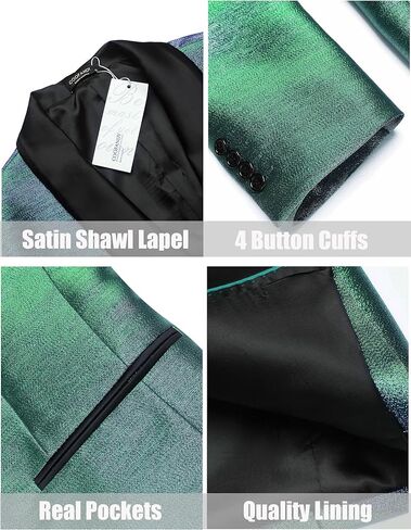 COOFANDY Men's Tuxedo Jacket Slim Fit Shawl Lapel Blazer Suit Jackets for Party Prom Wedding Dinner in Saudi Arabia