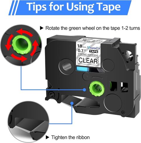 USUPERINK 2PK Compatible for Brother P-Touch TZe-S641 TZ-S641 TZe-641 TZ-641 Black on Yellow 18mm 3/4 inch 0.7'' x 26.2ft Extra Strength Label Tape for PT-D400 D600 E300 E500 P700 Label Maker in Kuwait