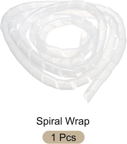 Rebower Spiral Tube Wrap Management Pipe Flexible Cord PE Polyethylene [for Office, Computer, TV ] - 14.0M/ 4.0mm/ Black in Saudi Arabia