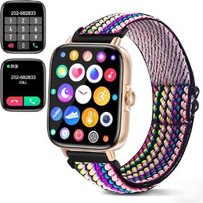 Smart Watch 1.7'' Full Touch Screen Call Answer/Dial Fitness Tracker Smartwatch for Android iOS IP67 Waterproof Fitness Watch Heart Rate Monitor Blood Oxygen Activity Trackers for Men Women1 in Kuwait