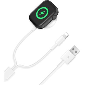 لايف جرن كيبل شحن لاسلكي USB 6.5 قدم/2 متر اصدار محدث لساعة ابل سلسلة SE/8/7/6/5/4/3/2/1 وايفون 14/13/12/11/برو/ماكس/اكس ار/اكس اس/اكس اس ماكس/اكس اس ماكس/اكس اند باد
