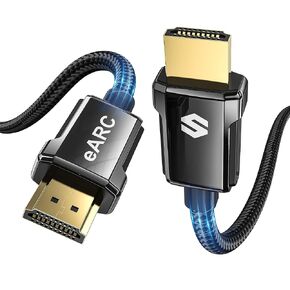 8K HDMI ARC/eARC Cable 2.1 for Soundbar 6ft, Silkland 8K@60Hz, 4K@120Hz High Speed HDMI Cord for Gaming, 48Gbps, HDR10, HDCP 2.2&2.3 Compatible for Vizio Samsung Bose Sound bar, UHD TV, Blu-ray