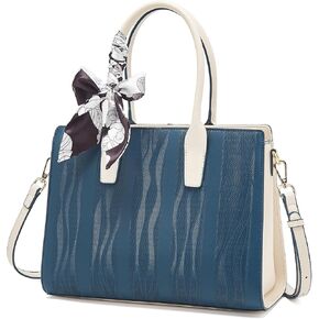 FOXLOVER Leather Satchel Handbags for Women Tote Shoulder Bag vintage Crossbody Bag Purse Top Handle bag with Embroidery