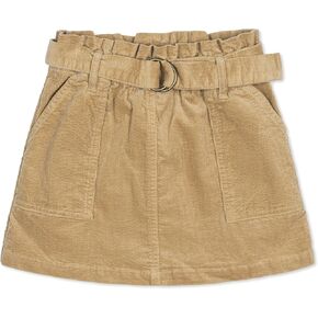 Hope & Henry Girls' A-Line Skirt with Snap Front