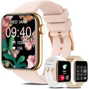 Betatree Smart Watch for Men Women, 1.85" HD Full Touch iPhone Android Smartwatch (Answer/Make Call), Waterproof Fitness Tracker with Heart Rate SpO2 Sleep Monitor Pedometer 20 Sport Modes AI Voice