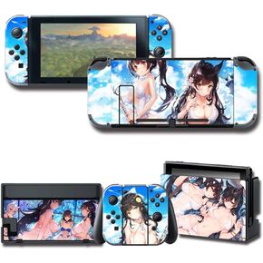 GilGames Vinyl Game Skin Decals Cover for Nintendo Switch, Full Set Protector Wrap Stickers Protective Faceplate Console Dock
