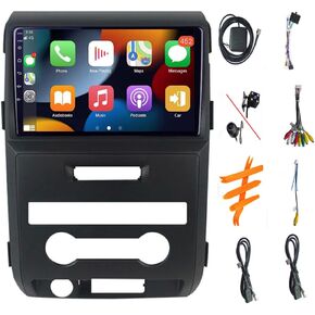 GOJOHO for Ford F150 راديو ستيريو للسيارة ترقية 2009 2010 2011 2012 2013 2014 ملحقات Android Auto Carplay استبدال 9 بوصة شاشة لمس مدمجة بلوتوث GPS ملاحة كاميرا احتياطية مجانية 2+32G in Kuwait