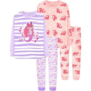 KOBERO 18 Months-12 Years Boys & Girls Christmas Pajamas 100% Cotton Sleepwear