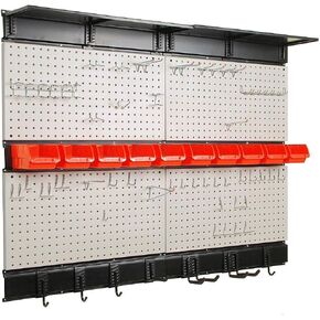 Ultrawall Pegboard Wall Organizer, 48X 36 inch for Garage Storage with Hooks, Storage Bins, Tool Panel Organizer