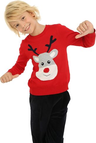 Mud Kingdom Boys Christmas Sweaters Xmas Reindeer Clothes in Saudi Arabia