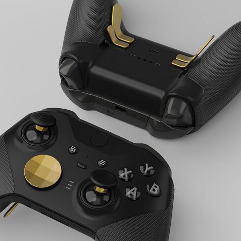 eXtremeRate Metal Replacement Thumbsticks Mod Swap Joysticks for Xbox One Elite Series 2, Gaming Accessories 2 D-Pads 4 Paddles for Xbox One Elite, Elite Series 2 Core Controller - 13 in 1 Black in Kuwait