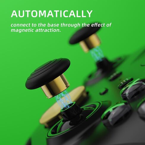 eXtremeRate Metal Replacement Thumbsticks Mod Swap Joysticks for Xbox One Elite Series 2, Gaming Accessories 2 D-Pads 4 Paddles for Xbox One Elite, Elite Series 2 Core Controller - 13 in 1 Black in Kuwait