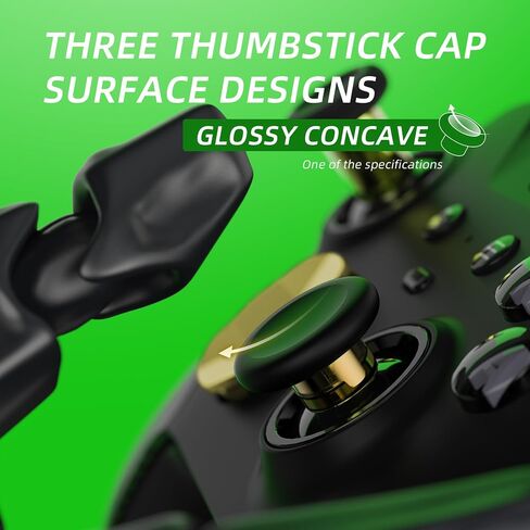 eXtremeRate Metal Replacement Thumbsticks Mod Swap Joysticks for Xbox One Elite Series 2, Gaming Accessories 2 D-Pads 4 Paddles for Xbox One Elite, Elite Series 2 Core Controller - 13 in 1 Black in Kuwait