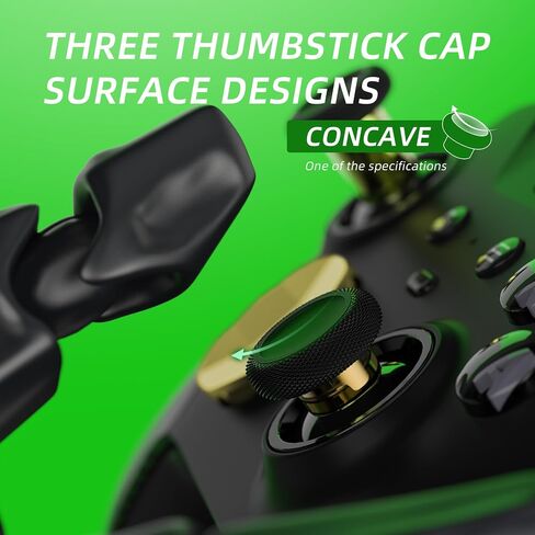 eXtremeRate Metal Replacement Thumbsticks Mod Swap Joysticks for Xbox One Elite Series 2, Gaming Accessories 2 D-Pads 4 Paddles for Xbox One Elite, Elite Series 2 Core Controller - 13 in 1 Black in Kuwait